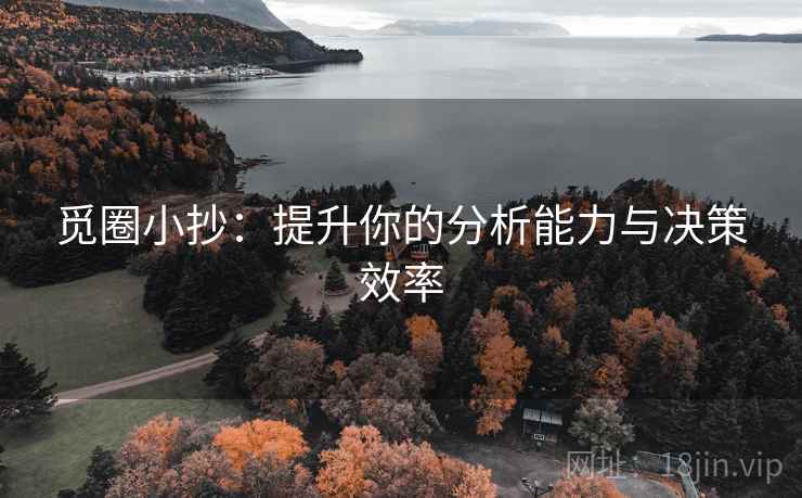 觅圈小抄：提升你的分析能力与决策效率