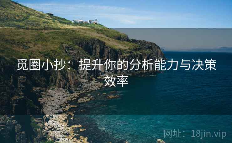 觅圈小抄：提升你的分析能力与决策效率
