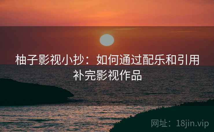柚子影视小抄：如何通过配乐和引用补完影视作品